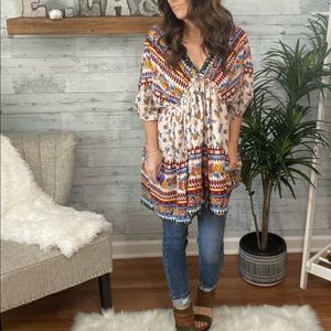 Boutique Multi Color Mini Dress